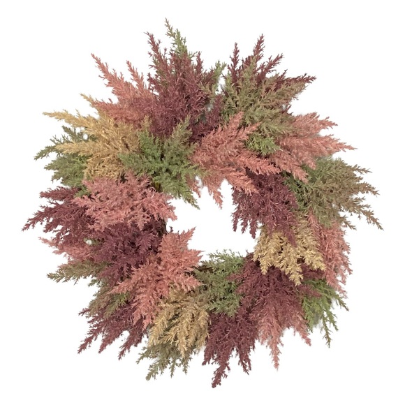 🌿SOLD🌿Natural Spring Wreath Multi Color Faux Astilbe - Picture 1 of 6